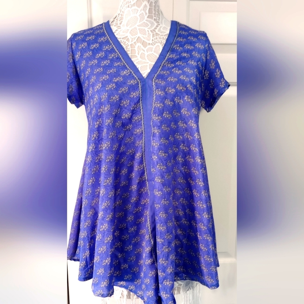 Top,Tunic, Flowy, India print, Mexicali Blues S/M